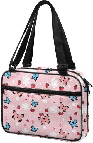 Blue Mushroom Bible Covers for Women with Adjustable Shoulder Strap Study Bag Bible Quilted Book Organizer Multifunctional Bag Fashion Bible Study Bag for Bibles and Medium Books in Saudi Arabia