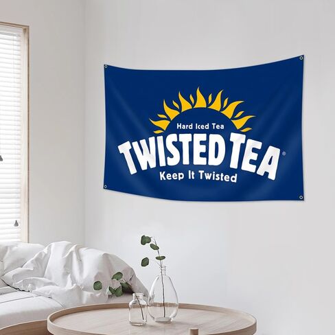 Tapestry for Twisted Tea Flag Hanging Banner 3 * 5 Feet Sign for Bar Parties Decoration Yard Decor in Kuwait