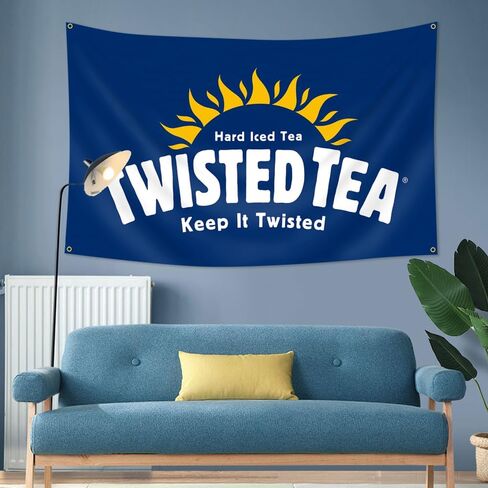 Tapestry for Twisted Tea Flag Hanging Banner 3 * 5 Feet Sign for Bar Parties Decoration Yard Decor in Kuwait