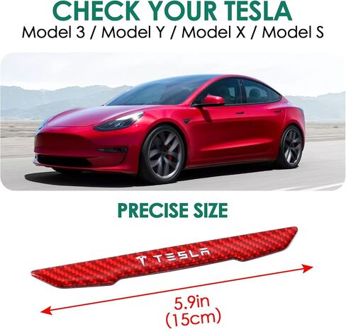 4 Pcs Car Door Corner Bumper Guards Strip Compatible with Tesla Model 3 Y X S Exterior Sticker Wrap Handle Cover Real Carbon Fiber Anti-Collision Edge Protect Trim Accessories (Black) in Saudi Arabia