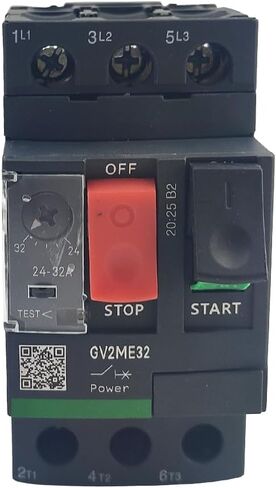 GV2ME32 24A-32A عشاري قطاع دارة المحرك دليل موتور كاتب زر GV2ME جديد in Kuwait