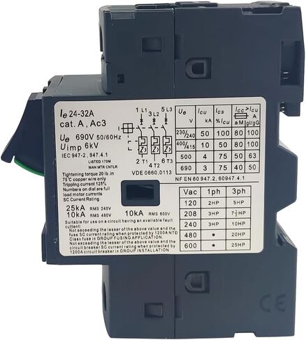 GV2ME32 24A-32A عشاري قطاع دارة المحرك دليل موتور كاتب زر GV2ME جديد in Kuwait