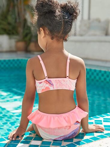 SHEKINI Girl's Fruit Printing Bathing Suit Ruffle Bikini Two Piece Swimsuits Kid Swimwear in Saudi Arabia