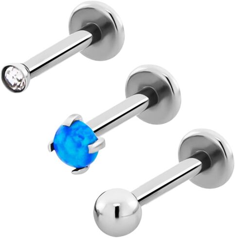 Tragus Studs Set - Hypoallergenic Cartilage Earrings - Surgical Steel Helix Piercing Jewelry with Unique Designs - Stylish & Comfortable Ear Piercings Helix Studs in Saudi Arabia