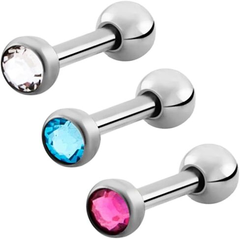 Tragus Studs Set - Hypoallergenic Cartilage Earrings - Surgical Steel Helix Piercing Jewelry with Unique Designs - Stylish & Comfortable Ear Piercings Helix Studs in Saudi Arabia