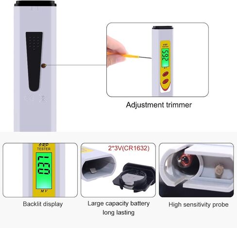 ORP Redox Meter Tester, -1999~1999mV Range, LCD Backlit ORP Meter Water Quality Mater Pen, for Drinking Water, Swimming Pool and Aquarium in Saudi Arabia