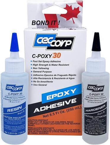 Epoxy Glue Adhesive C-POXY 30 by CECCORP (4.25 Oz Combined) – Medium Setting Cure, Clear Epoxy Glue, General Purpose, 30 Minute in Saudi Arabia