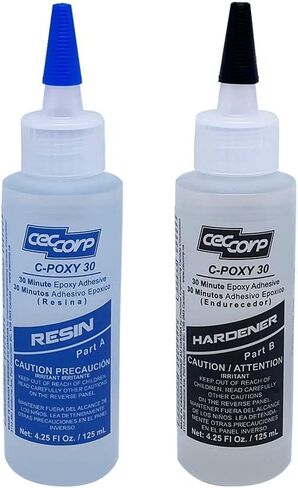 Epoxy Glue Adhesive C-POXY 30 by CECCORP (4.25 Oz Combined) – Medium Setting Cure, Clear Epoxy Glue, General Purpose, 30 Minute in Saudi Arabia