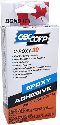 Epoxy Glue Adhesive C-POXY 30 by CECCORP (4.25 Oz Combined) – Medium Setting Cure, Clear Epoxy Glue, General Purpose, 30 Minute in Saudi Arabia