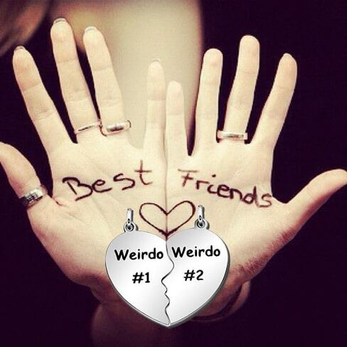 قلادة LIU JUN Bff لـ 3، غريب الأطوار 1 غريب الأطوار 2 غريب الأطوار 3 قلادة قلب من الفولاذ المقاوم للصدأ كريستال قلادات الصداقة لأفضل الأصدقاء والأخوات إلى الأبد هدايا مجوهرات in Kuwait