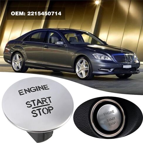 2215450714 زر الإشعال بدون مفتاح تشغيل المحرك وإيقاف زر الضغط متوافق مع Mer-ce-des Ben/z C250 C300 CL550 CLA250 CLS350 E350 GL350 GL450 ML350 S550 SL500 in Kuwait