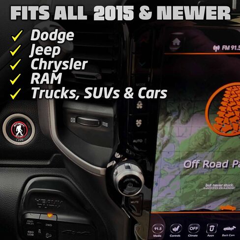 Bigfoot Push Start Button Cover - Compatible with Jeep Dodge RAM and Chrysler - Sasquatch (623) in Saudi Arabia