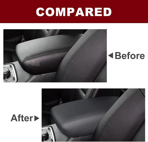 sportuli Center Console Cover Anti-Scratch Leather Armrest Cover Replace for 2011-2020 2021 Jeep Grand Cherokee Accessories (Black Stitches) in Saudi Arabia