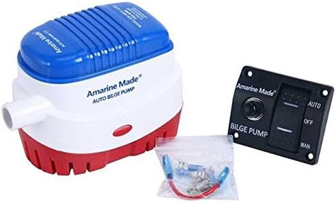 Amarine-made Automatic Submersible Boat Bilge Water Pump 12v 750gph Auto and Auto/Off/Man LED Rocker Bilge Pump Switch Panel in Saudi Arabia