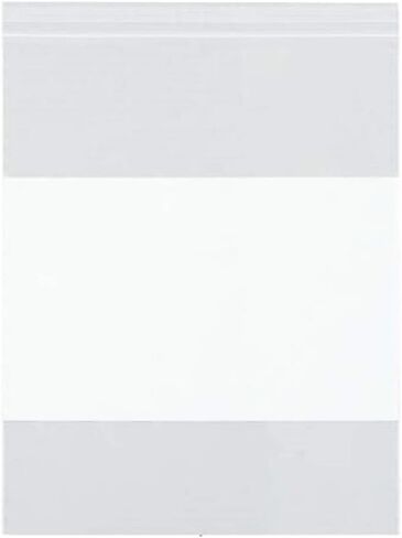 Dazzling Displays 100-Pack 2 Mil Transparent Small Plastic Clear Resealable Poly Bags (1.5 x 2 Inch) with Writable White Block - Ideal for tiny items like beads, jewelry, and other small parts. in Saudi Arabia