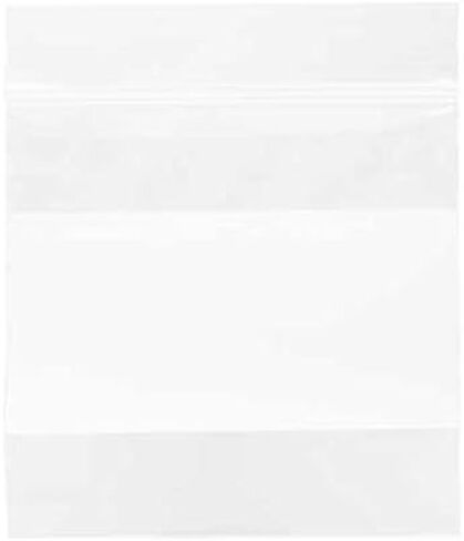 Dazzling Displays 100-Pack 2 Mil Transparent Small Plastic Clear Resealable Poly Bags (1.5 x 2 Inch) with Writable White Block - Ideal for tiny items like beads, jewelry, and other small parts. in Saudi Arabia