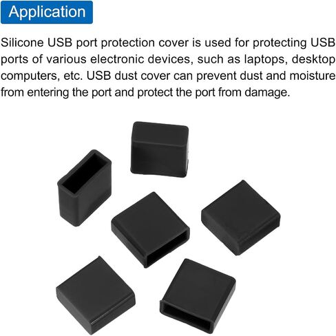 MECCANIXITY 25 قطعة من مقابس منفذ USB من النوع A تغطي أغطية سيليكون مضادة للغبار لطرف USB ذكر، شفاف in Saudi Arabia