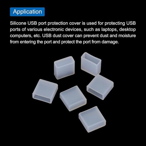 MECCANIXITY 25pcs USB Type A Port Plugs Covers Caps Silicone Anti Dust Protector for USB Male End, Black in Saudi Arabia