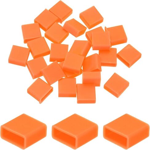 MECCANIXITY 25pcs USB Type A Port Plugs Covers Caps Silicone Anti Dust Protector for USB Male End, Black in Saudi Arabia