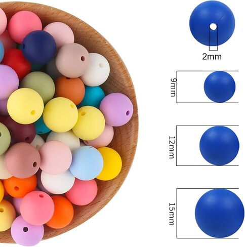 70Pcs Silicone Beads, 15mm Silicone Beads for Keychain Making Silicone Beads for Bracelet Making Necklace Making and Bulk Round Silicone Beads for Pens(Dark Purple) in Saudi Arabia