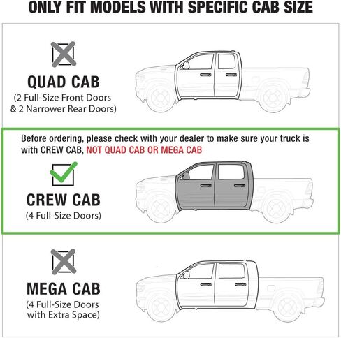 قضبان Nerf مقاس 4 بوصات من MaxMate متوافقة مع 2019-2024 Ram 1500 (غير مناسبة 2019-2024 Classic) | كابينة الطاقم | WB2D42017 | لوحات الجري ذات القضبان الجانبية in Kuwait