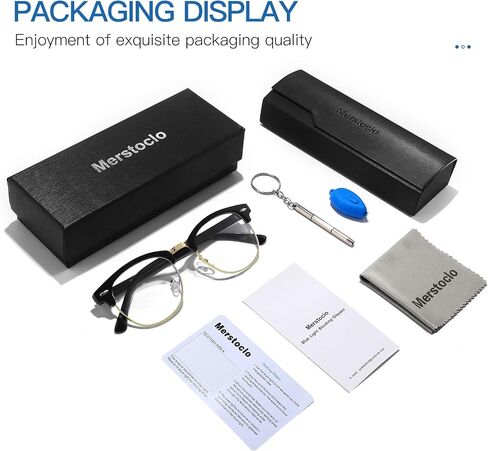 Blue Light Blocking Glasses Women, Semi-Rimless Clear Lens, Professional Computer Game Eyeglasses for men, Anti Eyestrain and Better Sleep (Golden Frame) in Saudi Arabia