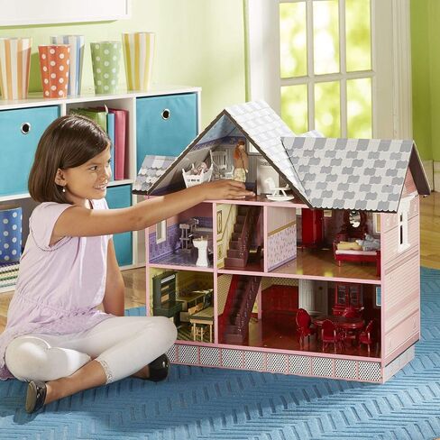 Melissa & Doug Classic Heirloom Victorian Wooden Dollhouse [White] in Saudi Arabia