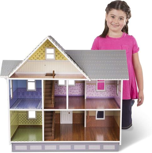 Melissa & Doug Classic Heirloom Victorian Wooden Dollhouse [White] in Saudi Arabia