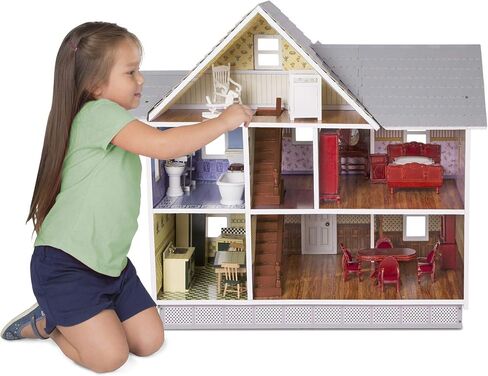 Melissa & Doug Classic Heirloom Victorian Wooden Dollhouse [White] in Saudi Arabia