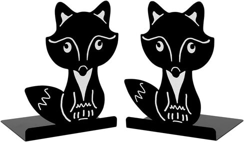 نهايات كتب ثعلب سوداء معدنية للأطفال، نهايات كتاب ثعلب لطيفة للأولاد والبنات نهايات كتب تزيين المكتب والمدرسة منظم كتب لعيد الميلاد وعيد الميلاد والتخرج ودراسة المعلم in Saudi Arabia