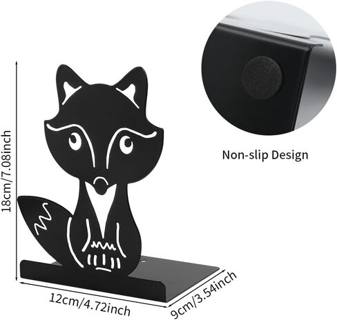 نهايات كتب ثعلب سوداء معدنية للأطفال، نهايات كتاب ثعلب لطيفة للأولاد والبنات نهايات كتب تزيين المكتب والمدرسة منظم كتب لعيد الميلاد وعيد الميلاد والتخرج ودراسة المعلم in Saudi Arabia