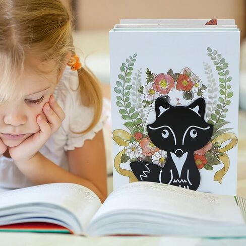 نهايات كتب ثعلب سوداء معدنية للأطفال، نهايات كتاب ثعلب لطيفة للأولاد والبنات نهايات كتب تزيين المكتب والمدرسة منظم كتب لعيد الميلاد وعيد الميلاد والتخرج ودراسة المعلم in Saudi Arabia