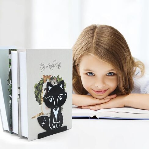 نهايات كتب ثعلب سوداء معدنية للأطفال، نهايات كتاب ثعلب لطيفة للأولاد والبنات نهايات كتب تزيين المكتب والمدرسة منظم كتب لعيد الميلاد وعيد الميلاد والتخرج ودراسة المعلم in Saudi Arabia