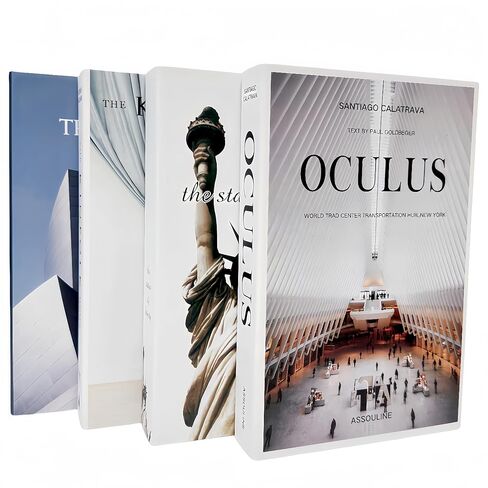 كتب زخرفية | ادياكتسيل 4 كتب ديكور لطاولة القهوة | كتب فو للديكور | كتب وهمية لرف الكتب | مجموعة كتب زخرفية عصرية ذات غلاف فني للعرض المنزلي in Kuwait