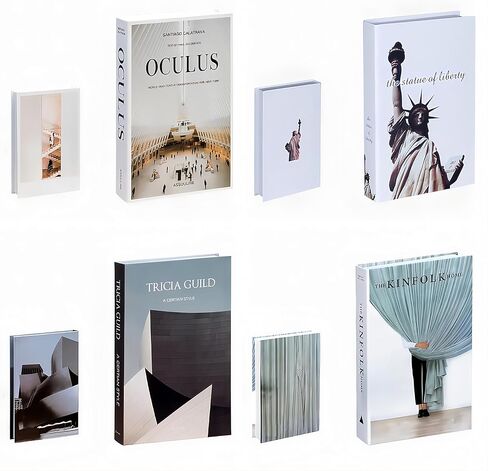 كتب زخرفية | ادياكتسيل 4 كتب ديكور لطاولة القهوة | كتب فو للديكور | كتب وهمية لرف الكتب | مجموعة كتب زخرفية عصرية ذات غلاف فني للعرض المنزلي in Kuwait