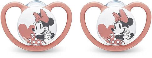 NUK Space Orthodontic Pacifiers (Minnie, 0-6 Months) in Saudi Arabia