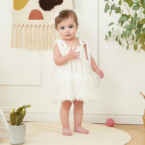 Little Girl Summer Tulle Dress Floral Embroidery Tulle Tutu Dress Spaghetti Strap Dress Princess Beach Sundress in Saudi Arabia