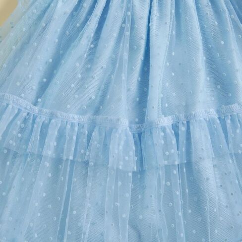 Little Girl Summer Tulle Dress Floral Embroidery Tulle Tutu Dress Spaghetti Strap Dress Princess Beach Sundress in Saudi Arabia