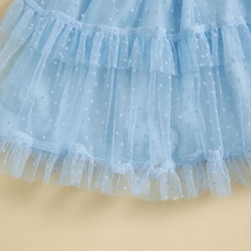 Little Girl Summer Tulle Dress Floral Embroidery Tulle Tutu Dress Spaghetti Strap Dress Princess Beach Sundress in Saudi Arabia