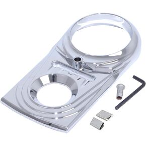 Chrome Dash Panel Insert Cover For Harley Softail Fatboy FLSTF Dyna Wide Glide FXDWG Top Dash Panel Covers