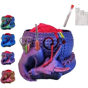Fantasy Dragon and Egg Yarn Bowl, Knitting Bowls for Yarn, Yarn Bowls for Crocheting, Yarn Holder for Crocheting, Crochet Accessories,Crochet Hooks, Knitting Accessories Organizer Gifts (A)