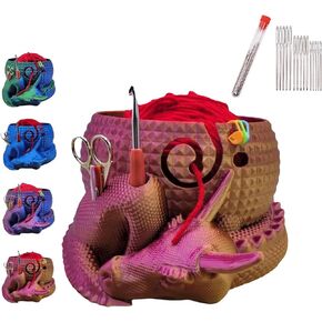 Fantasy Dragon and Egg Yarn Bowl, Knitting Bowls for Yarn, Yarn Bowls for Crocheting, Yarn Holder for Crocheting, Crochet Accessories,Crochet Hooks, Knitting Accessories Organizer Gifts (A)