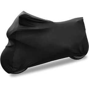 DZG Motorcycle Cover Indoor Stretch Soft Motorbike Cover Multiple Protection Dustproof Windproof Motor Cover with Storage Bag, 96 inch