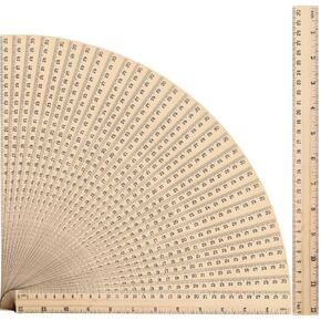 Qilery 100 Pcs Wooden Ruler 12 Inches Wood Measuring Ruler 2 Scale Rulers for Kids Classroom Rulers with Centimeters and Inches 30 cm Drafting Tools for Home Office School Adults Students Supplies