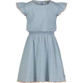 Lucky Brand Girls' Short Sleeve Denim Chambray Shirt Dress