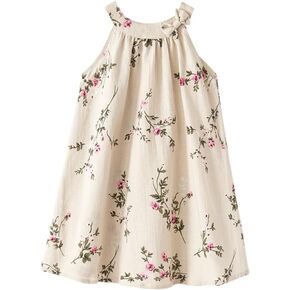 Big Girl Summer Casual Dress Black White Dress Ink and Wash Painting Sleeveless Dress