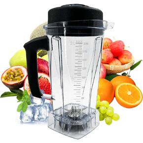 For Vitamix 64oz Low-Profile Blender Pitcher, Replace for Vitamix 750 780 5000 5200 6300 7500 Vm0101/Vm0102/Vm0103/Vm0109 E320 Classic/Explorian Series etc Container Jar Cup, 3-Year Warranty