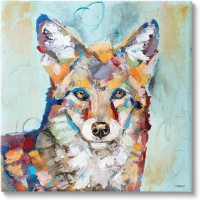 Stupell Industries Abstract Fox Painting Modern Strokes Canvas Wall Art, Design by Jen Seeley