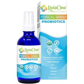 Topical Liquid Probiotics Spray, USDA-Certified Organic Probiotics, Gluten- and Allergen-Free Vegan Probiotics, Non-GMO and Raw, 2 Fl Oz (Pack of 1)
