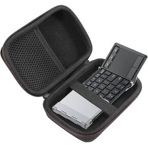 Suw EVA Hard Travel Carrying Case Bag for iClever Foldable Keyboard BK08 Bluetooth Portable Keyboard Android Windows iOS (Case Only)